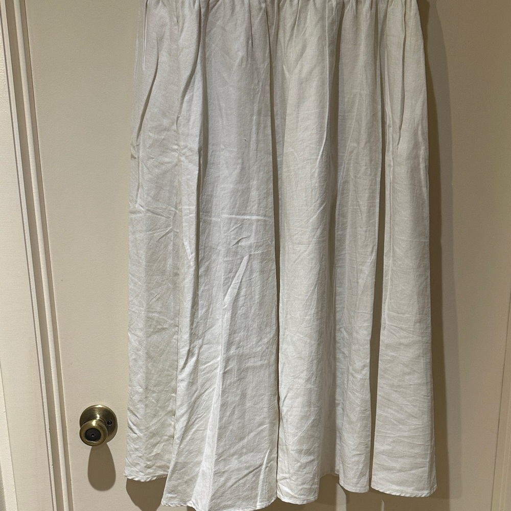 White Linen Women's Skirt
